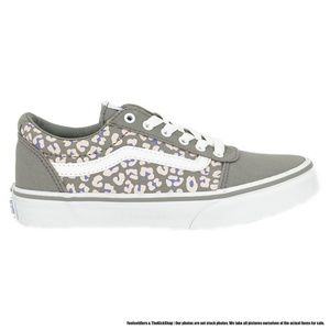 VANS WARD CHEETAH PRINT YOUTH SNEAKERS